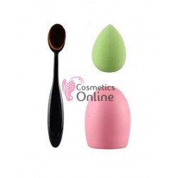 Pensula de make-up S ovala KYLIE cu burete spongios + Brush Egg Cadou